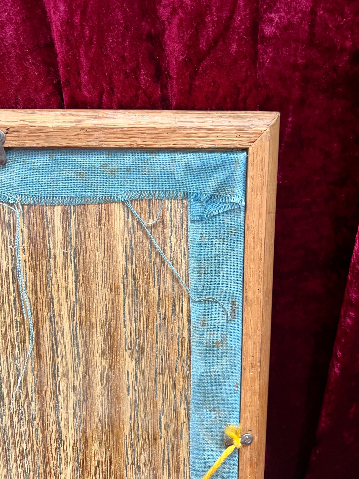 Vintage Framed Embroidery Art – Southampton Petticoat Windmill Crewel