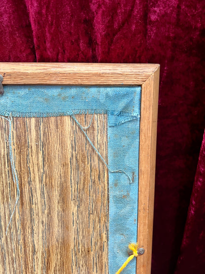 Vintage Framed Embroidery Art – Southampton Petticoat Windmill Crewel