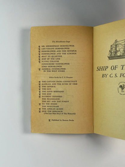 Vintage Paperback - Ship of the Line - C.S. Forester - 1964 Bantam Books (Damaged Cover)