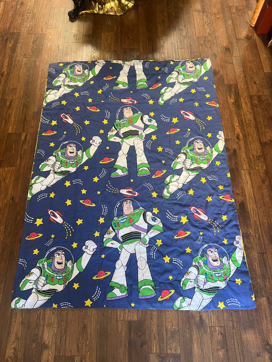Vintage Linens - Comforter - Toy Story - Woody and Buzz Lightyear - Double Sided - 84.5” X 62.5”