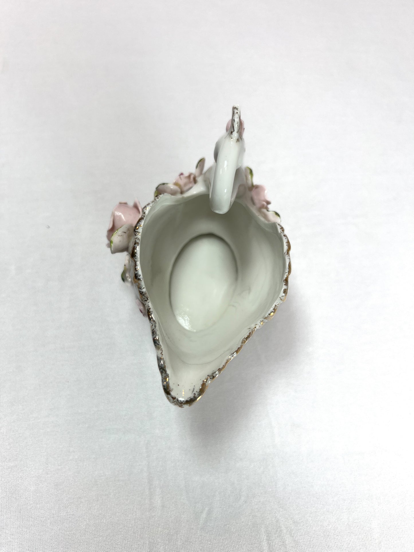 Vintage Trinket Dish - Porcelain Princess Swan - Lefton China