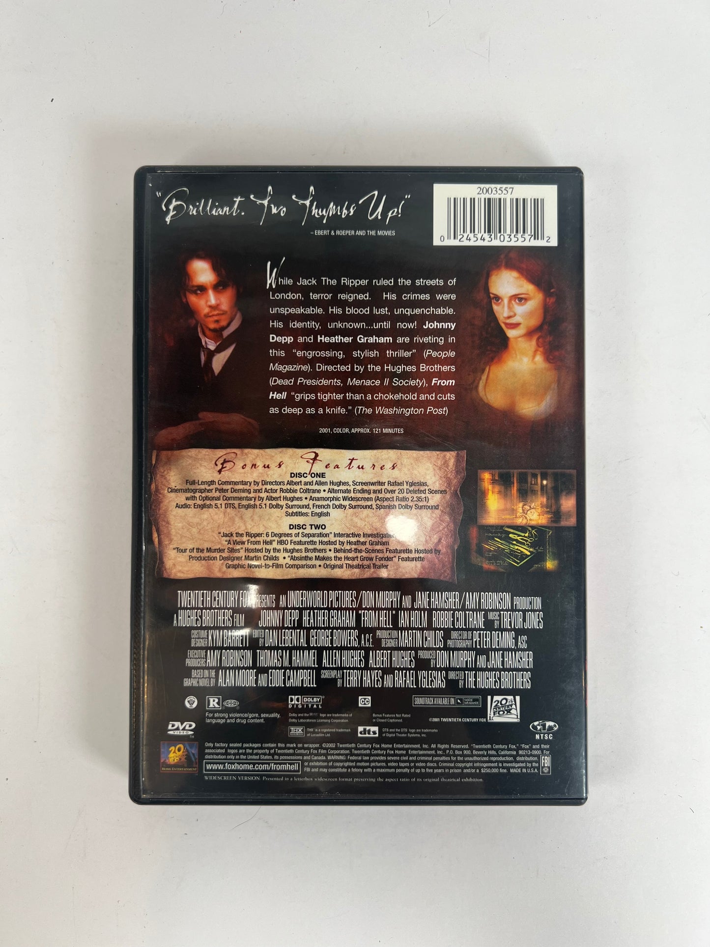 DVD - From Hell - 2001