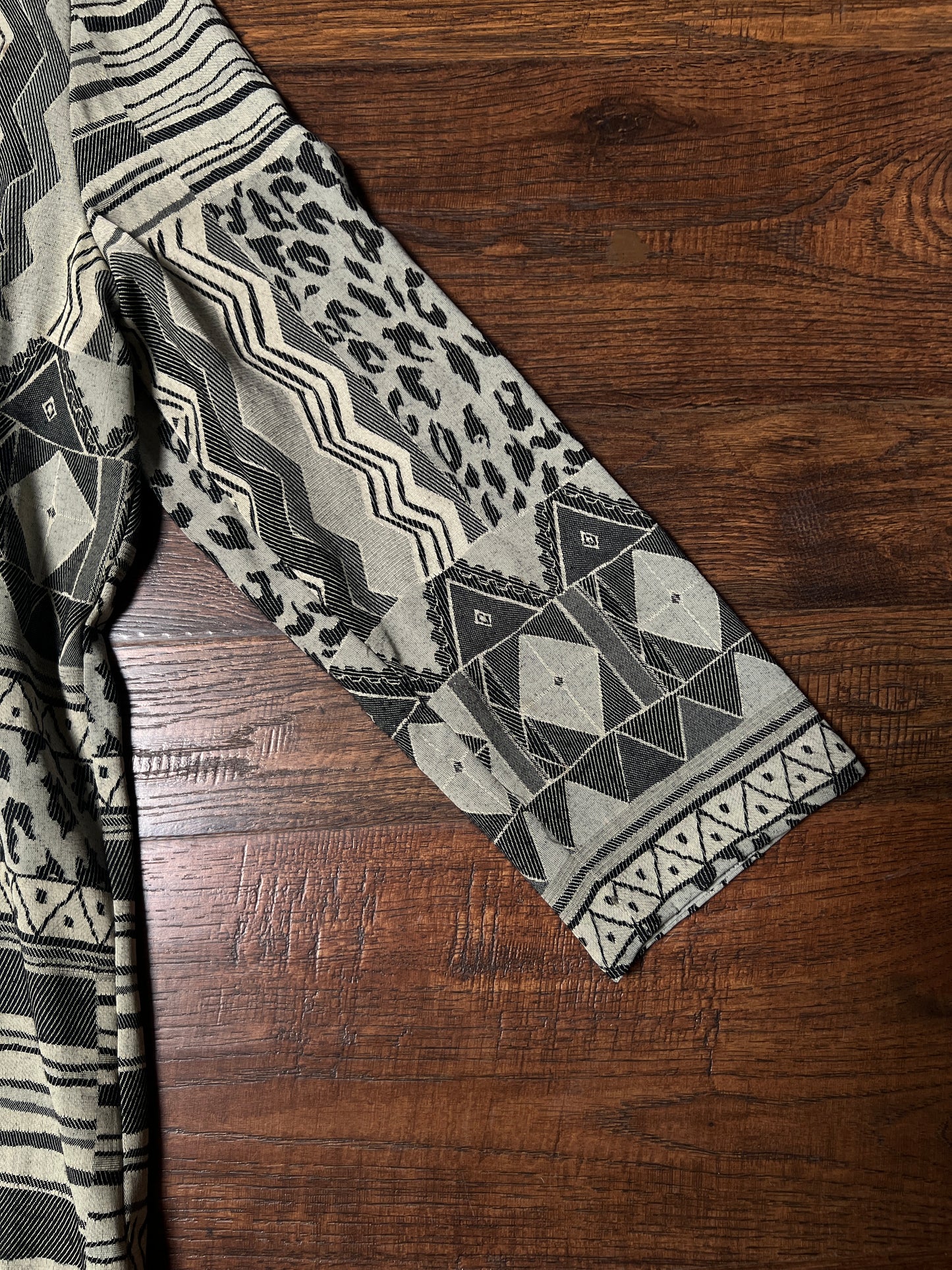Vintage Signet Acetate Rayon Lightweight Jacket – Geometric Animal Print – Medium