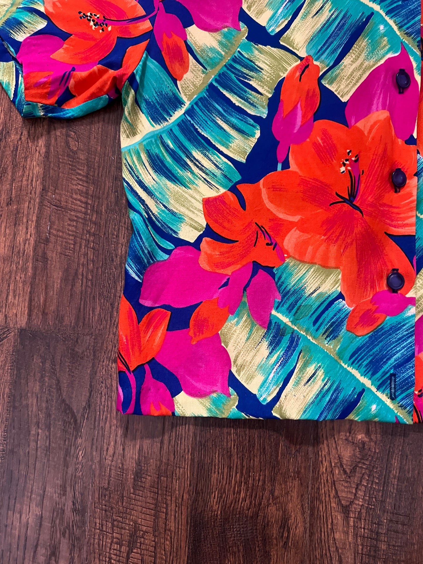 Vintage Norton McNaughton Tropical Two Piece Set - Bright Hawaiian Florals - Medium