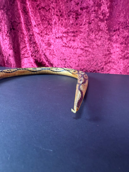 Vintage Toy - Articulated Wood Snake - Hand Painted