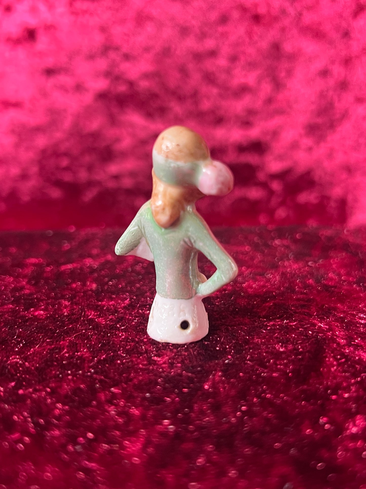 Vintage Figurine - Porcelain Miniature - Flapper Girl