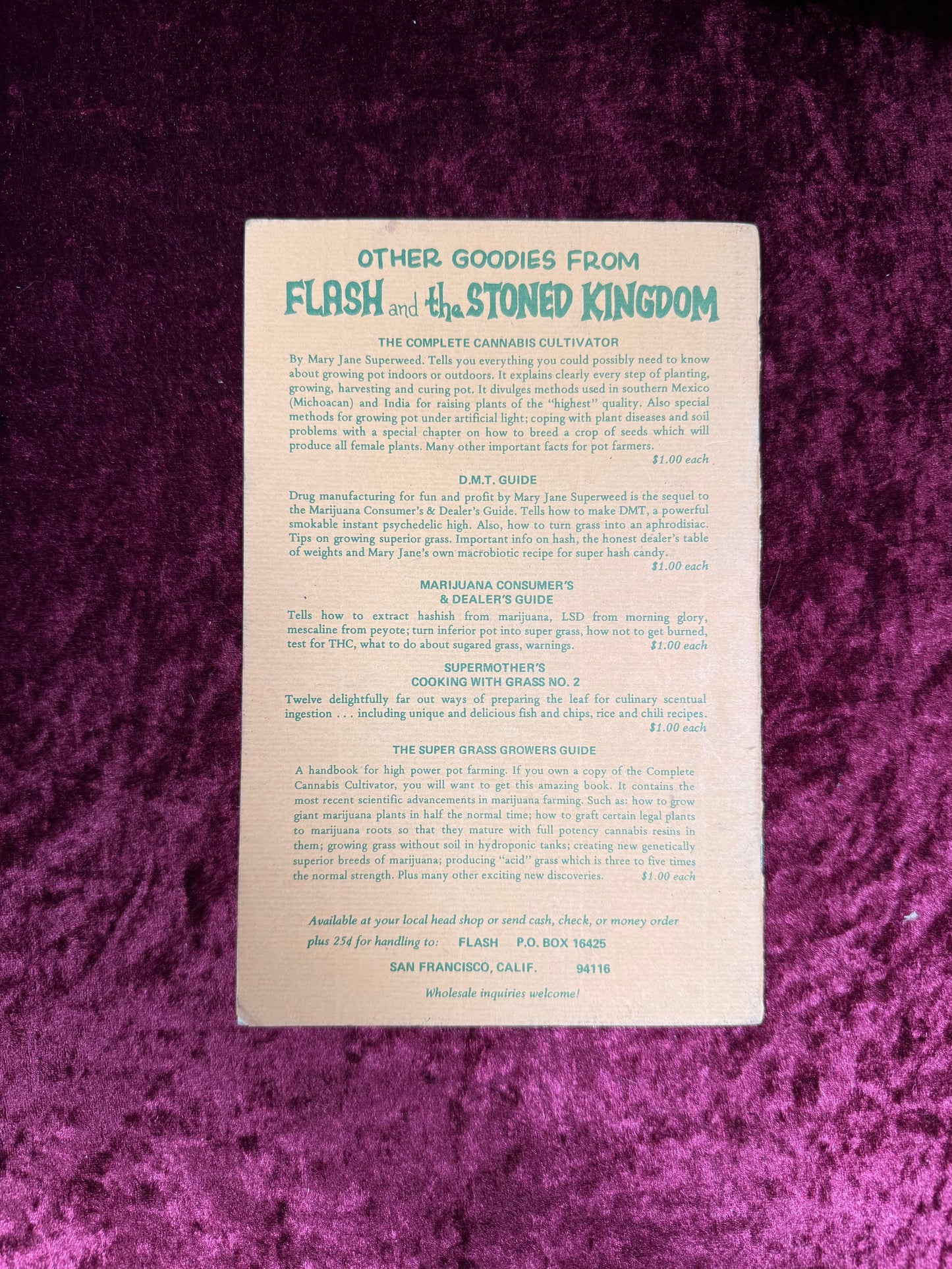 Vintage Paperback Book - The Pot Book - Mota West - 1968