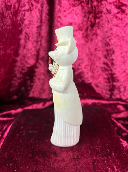 Vintage Perfume Bottle Set - Anthropomorphic Mice Bride and Groom - Avon