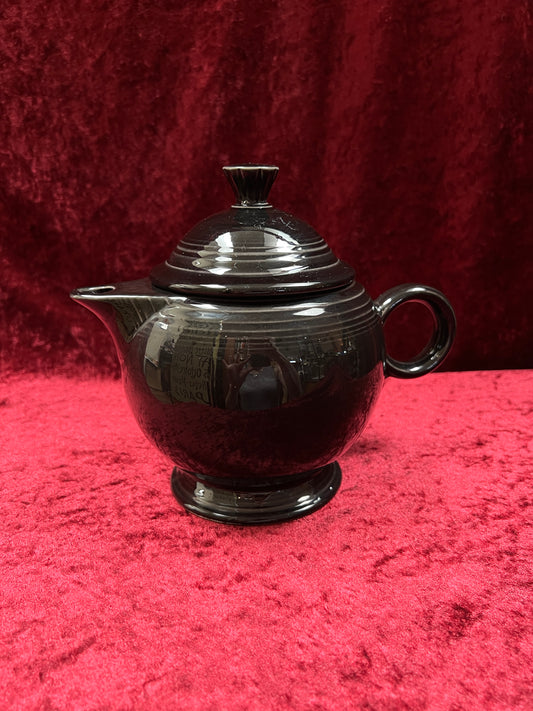 Vintage Fiestaware Ceramic Teapot - Homer Laughlin Black 44 Oz Serving Pot