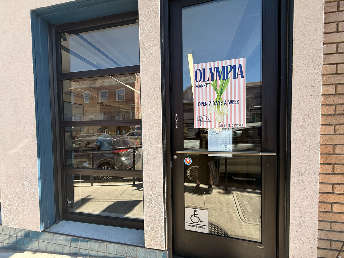 Outside Olympia Market in Crockett California