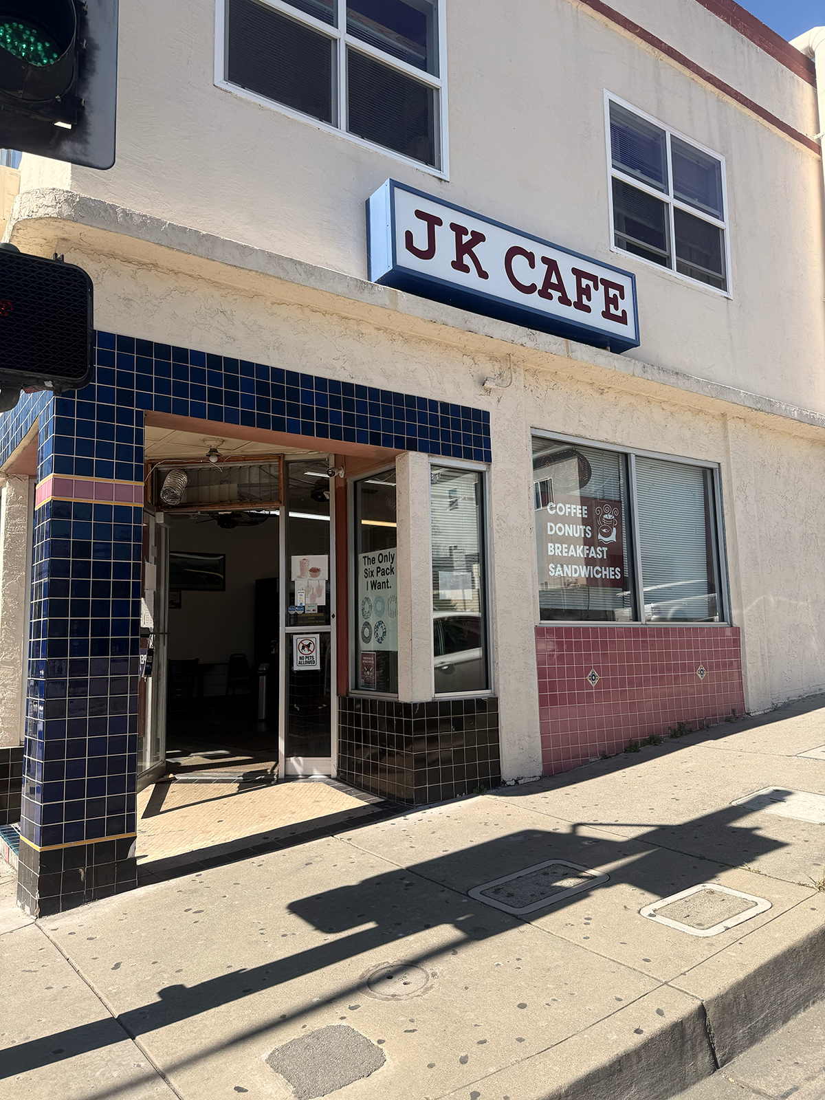 Outside JK Cafe in Crockett, California
