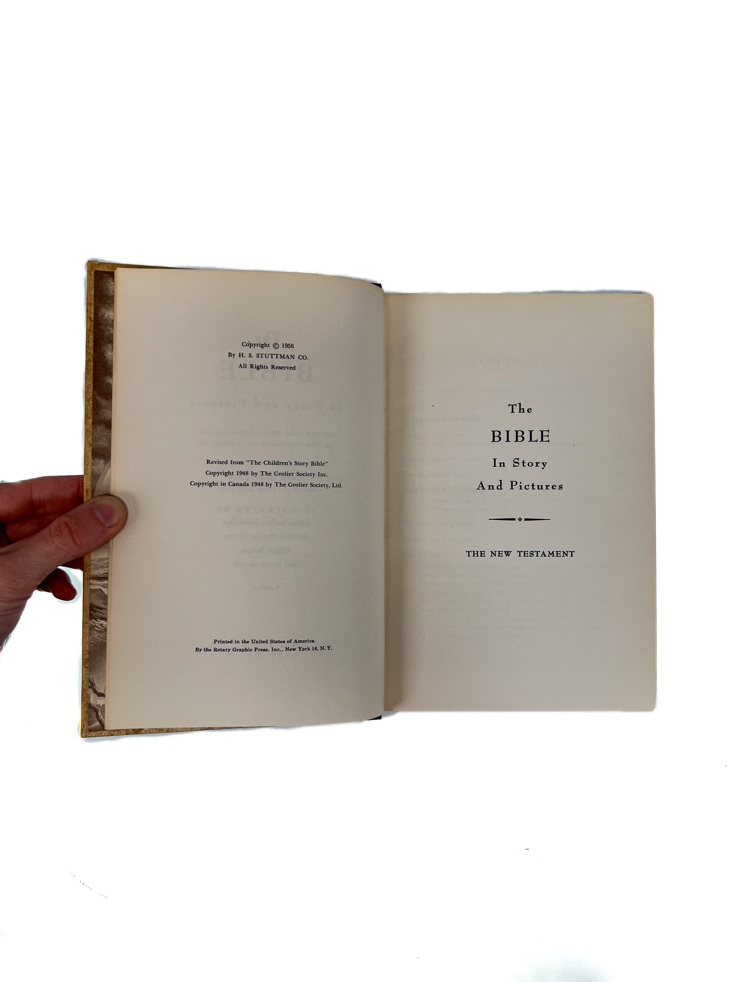 Vintage Hardcover - The Bible in Story and Pictures - Harold Begbie - 1956