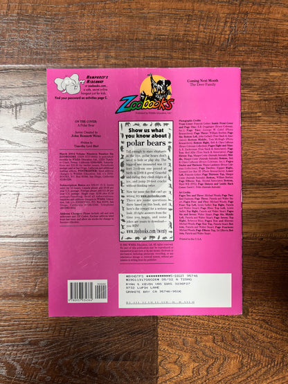 Vintage Ephemera - Magazine - Zoobooks - Polar Bears - March 2002