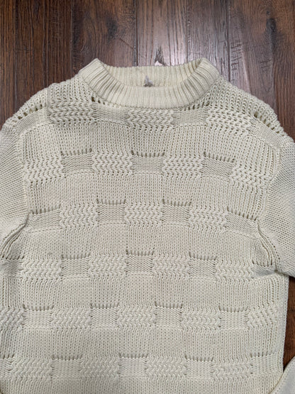 Vintage Clothing - Knit Pullover Sweater - Cream - TG & Y Golden - Medium