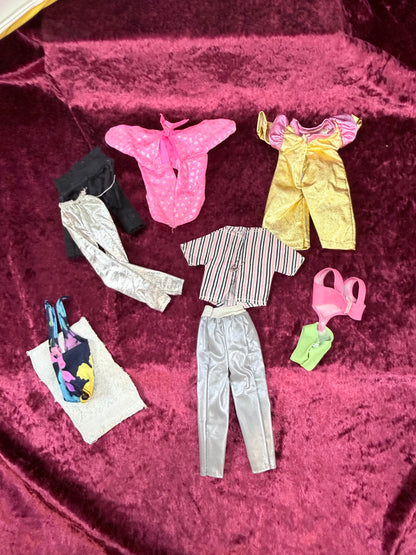 Vintage Vinyl Fashion Doll Case – Mixed Barbie Clothing, Shoes & Accessories