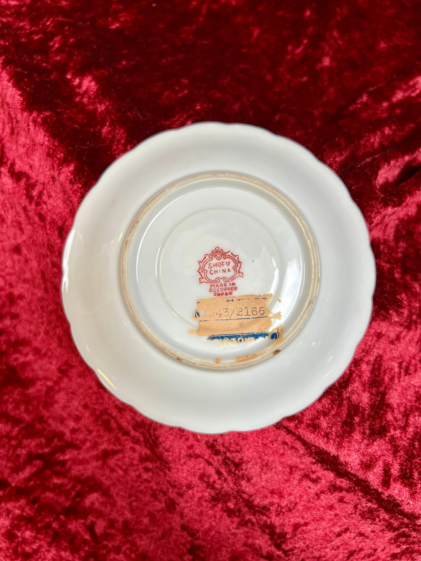 Vintage Kitchen - Porcelain Demitasse Tea Cup - Gilded Florals - Chofu China - Occupied Japan