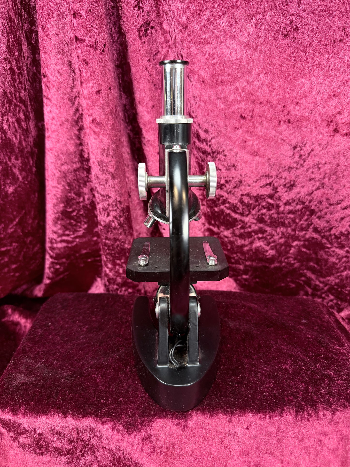 Vintage Tasco Metal Microscope Set – Complete Japanese Student Science Kit with 3 Prepared Slide Collections