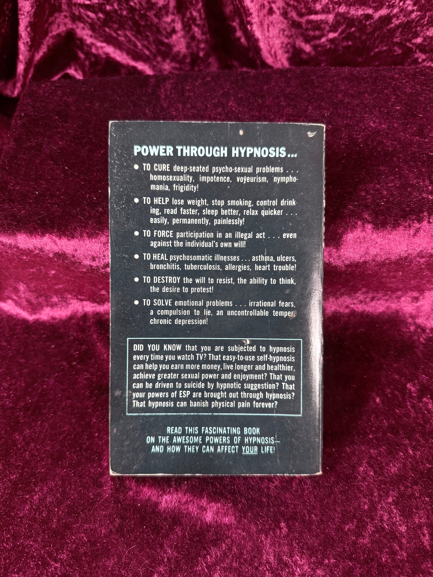 Vintage Hypnosis by H. D. Birns 1968 First Printing Award Books Paperback