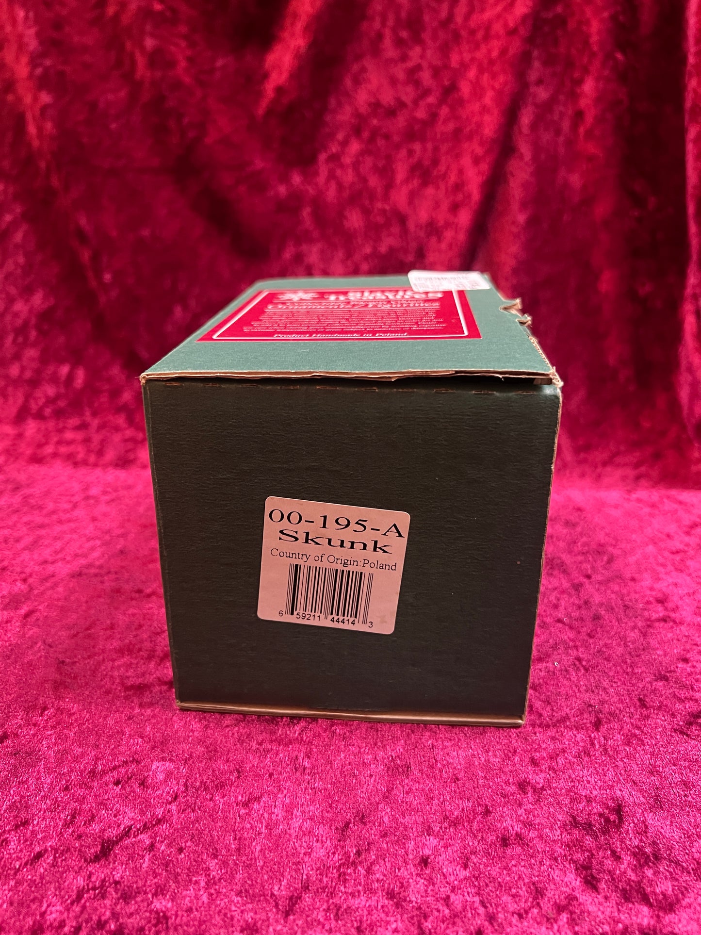 Vintage Christmas - Handblown Glass Ornament - Skunk - Slavic Treasures - Made In Poland