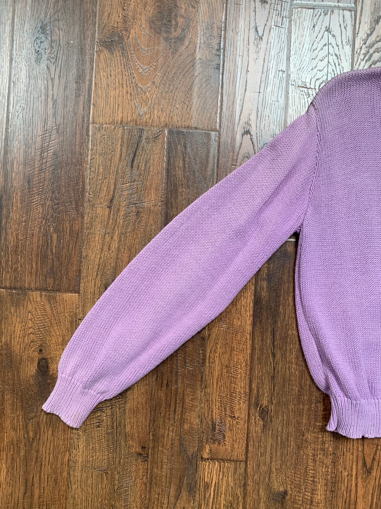 Vintage Clothing - Knit Crewneck Sweater - Lilac - Toppers - Small - Made In U.S.A.