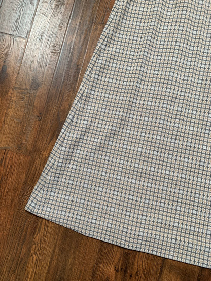 Vintage Clothing - Full Length Button Front Skirt - Neutral Plaid - Jantzen - X-Small - Made In USA