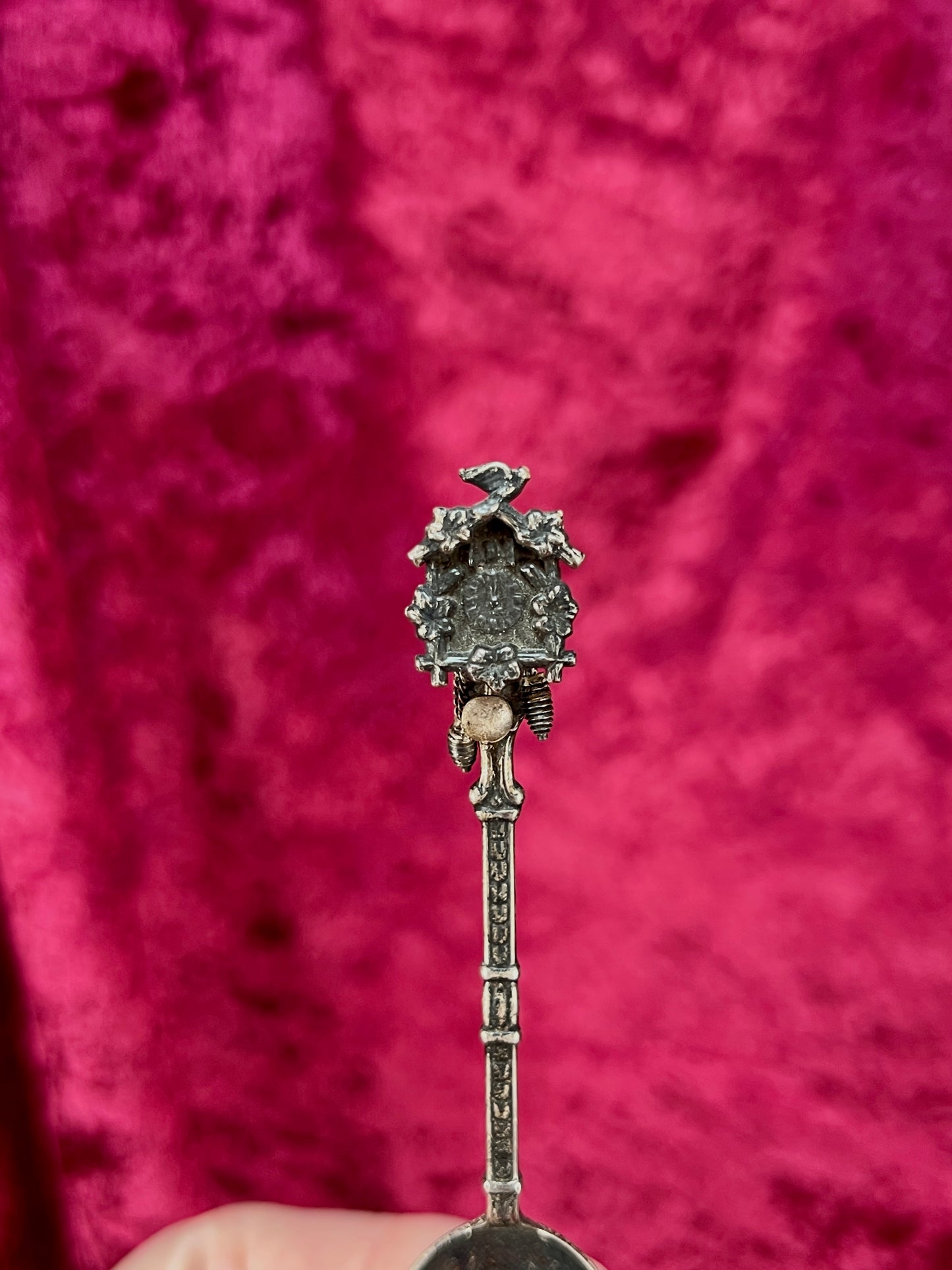 Vintage Silver Plate Teaspoon – Cuckoo Clock Handle Novelty Spoon - Versilbert