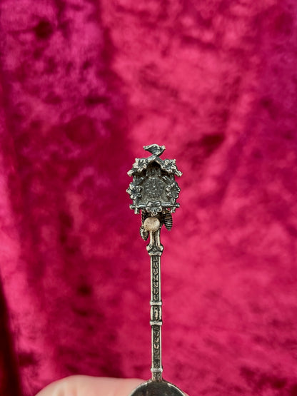 Vintage Silver Plate Teaspoon – Cuckoo Clock Handle Novelty Spoon - Versilbert