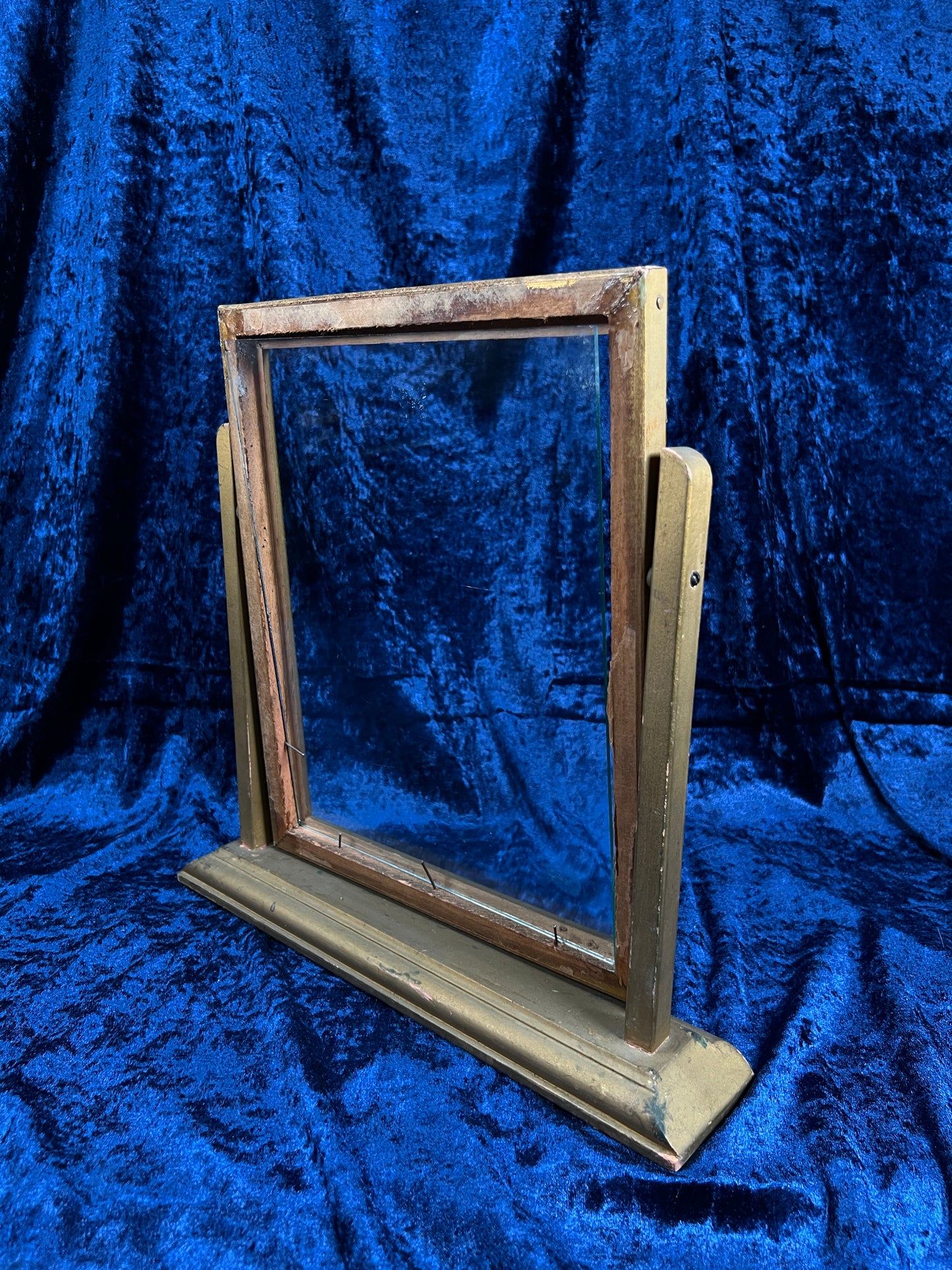 Antique Art Deco Picture Frame – Gold & Charcoal Ornate Tilt Design