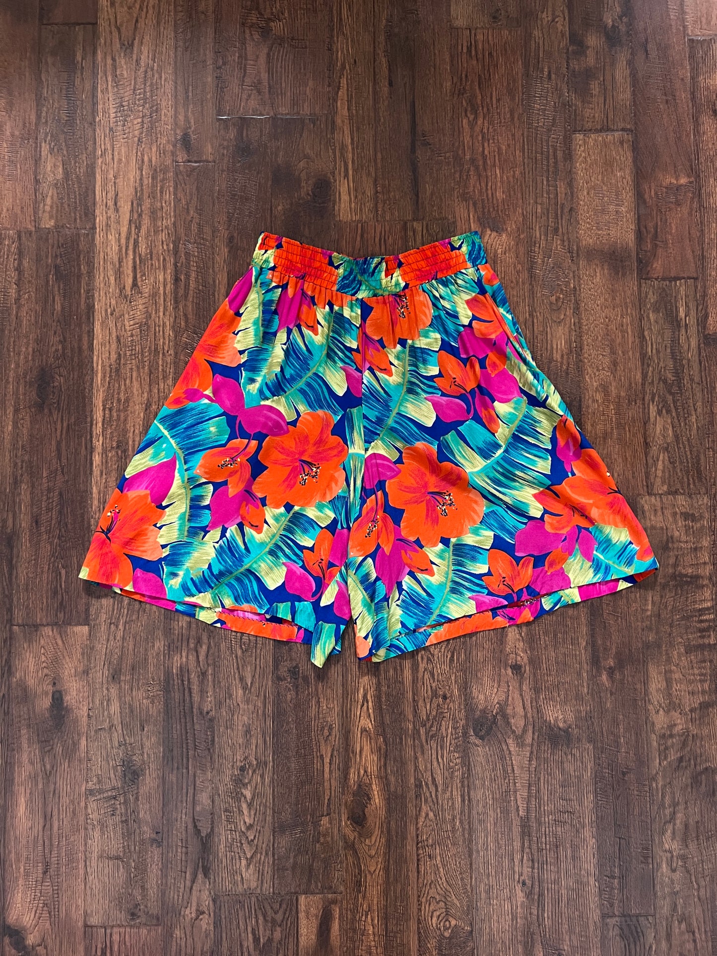 Vintage Norton McNaughton Tropical Two Piece Set - Bright Hawaiian Florals - Medium