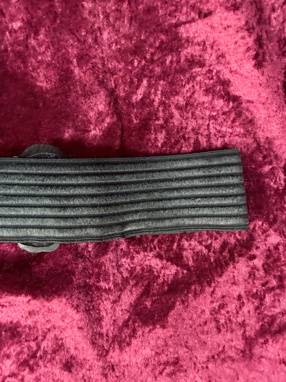 Vintage Elastic Waist Belt - Black Rose Statement Buckle - Charmant Belts California