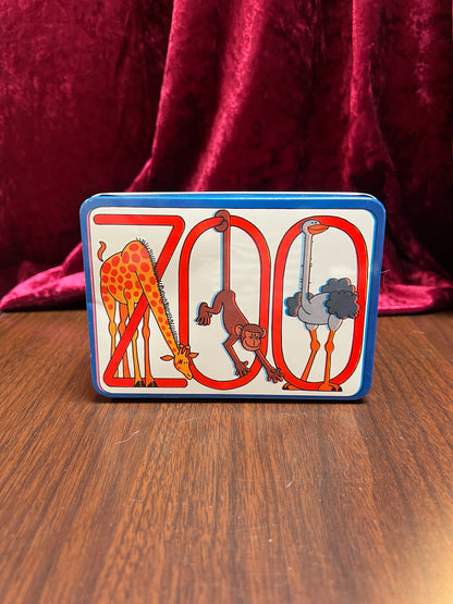 Vintage Kitchen - Storage Tin - ZOO Animals - JSNY - Made In Hong Kong