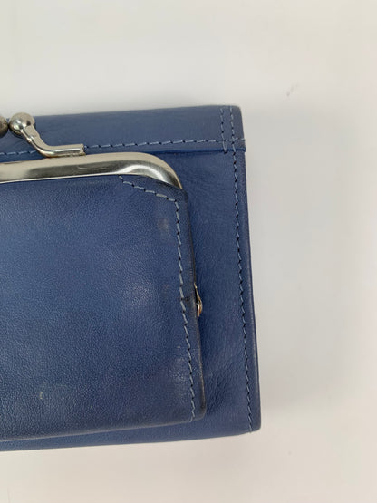 Vintage Wallet - Genuine Leather Trifold Wallet - Blue - Rolfs