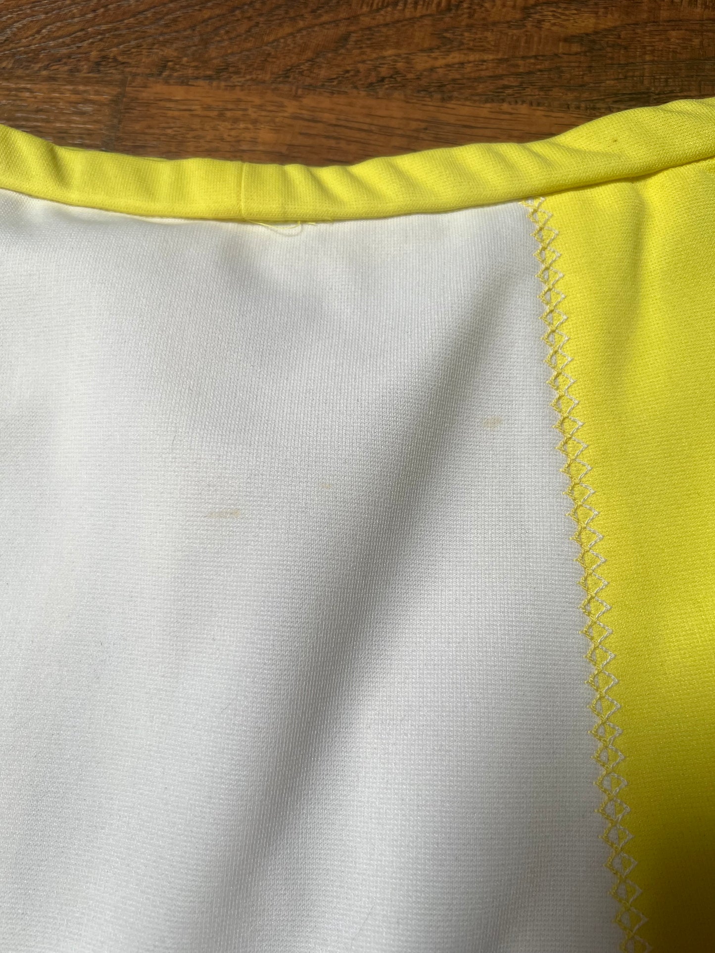 Vintage Clothing - A-Line Above Knee Mod Skirt - Yellow and White - Medium - Haymaker