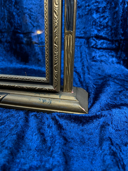 Antique Art Deco Picture Frame – Gold & Charcoal Ornate Tilt Design