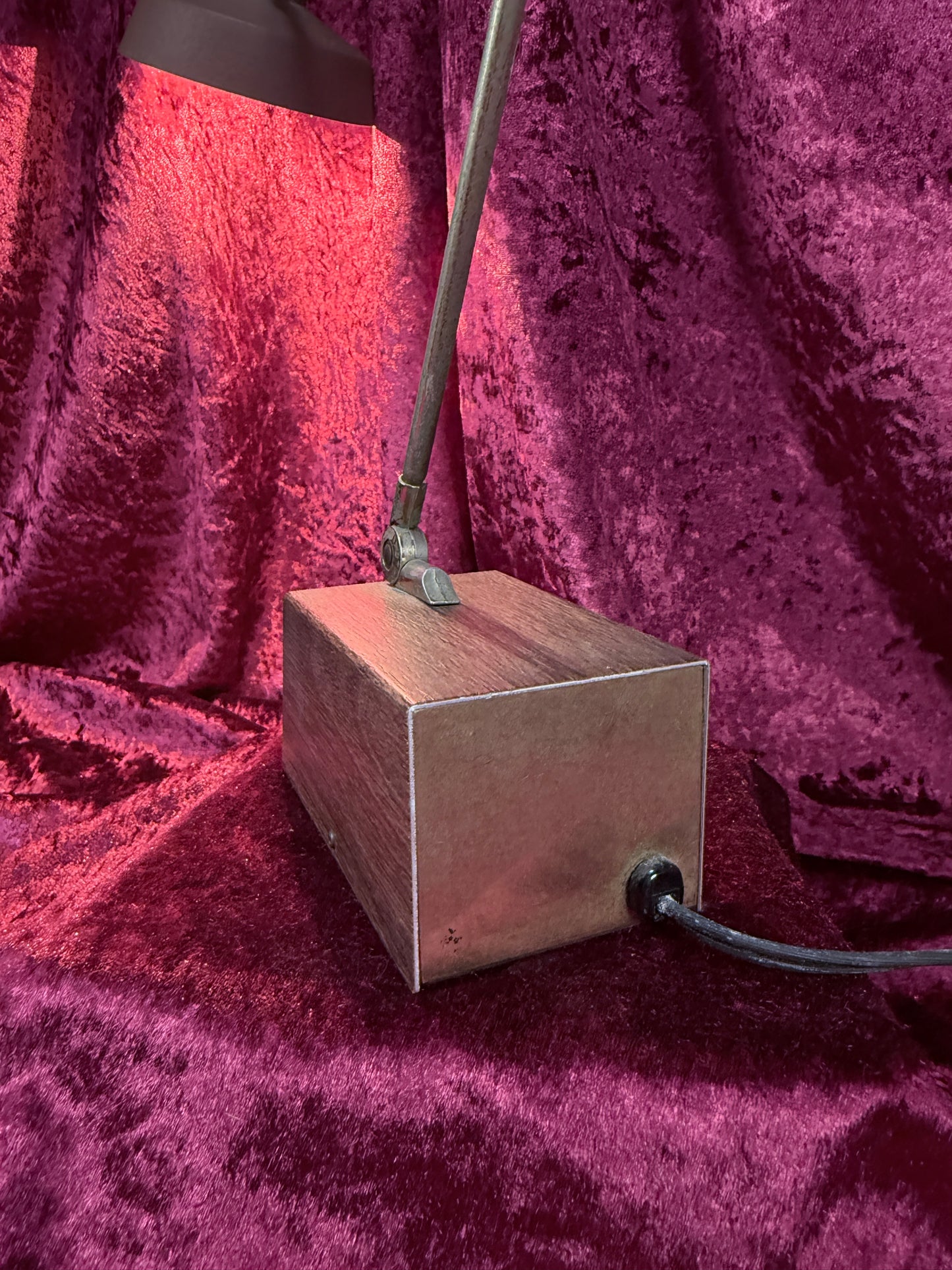 Vintage Tensor Portable Desk Lamp - Adjustable Gooseneck Faux Wood Grain Base