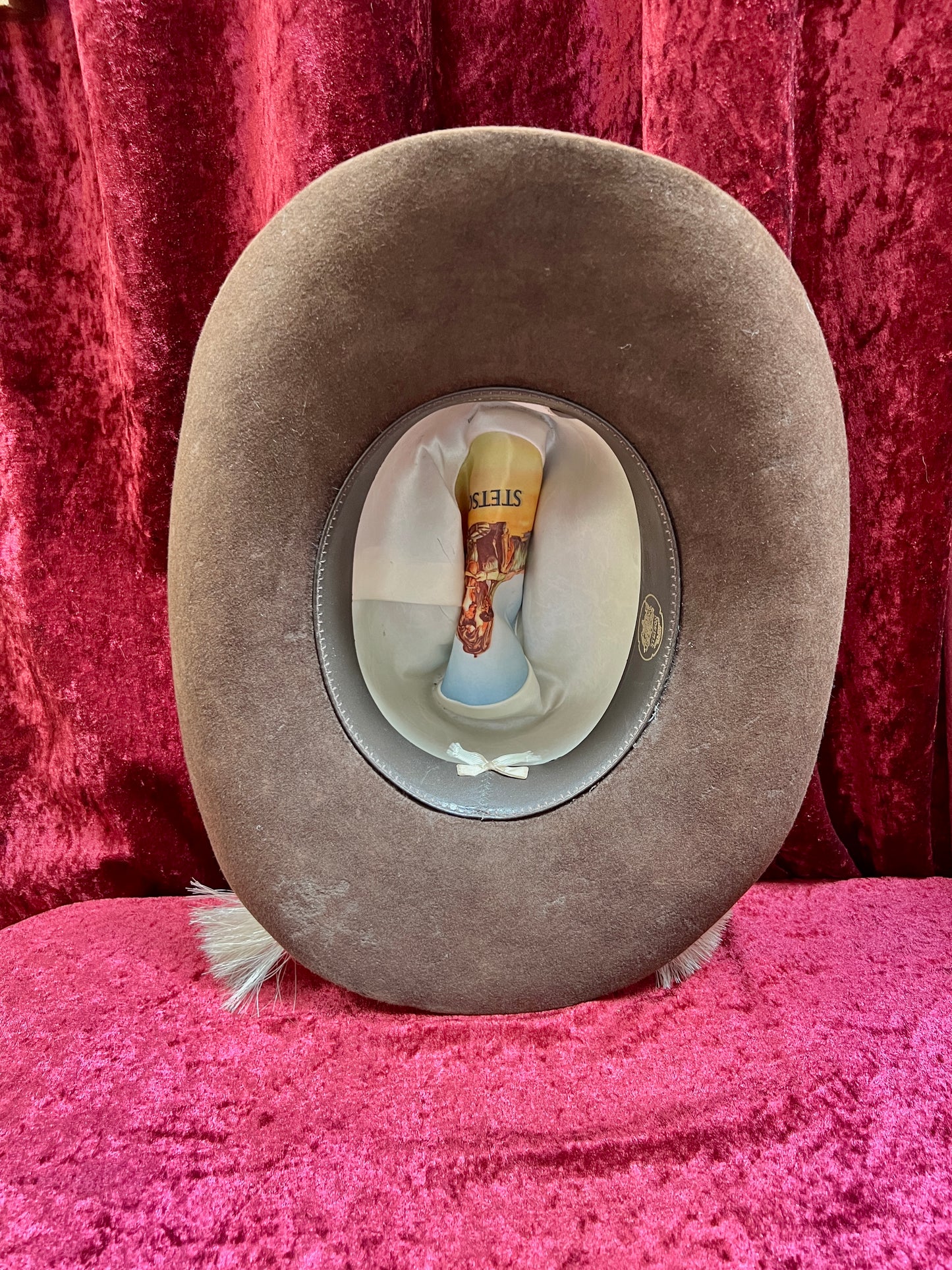 Vintage Brown Wool Cowboy Hat with Silver Conchos – Western Style - Stetson Junior