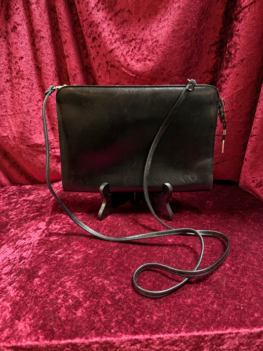 Vintage Accessories - Saks Fifth Avenue Black Clutch with Detachable Shoulder Strap