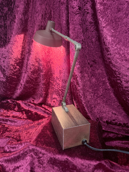 Vintage Tensor Portable Desk Lamp - Adjustable Gooseneck Faux Wood Grain Base