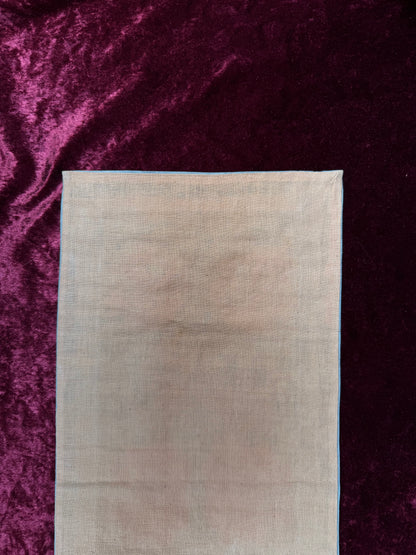 Antique Chinese Silk Sleeve Band – Forbidden Stitch Lotus Flowers - Embroidered Textile Robe Panel