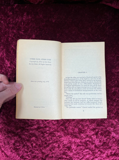 Vintage Paperback Book - Other Days, Other Eyes - Bob Shaw - Ace Books 1972
