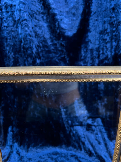 Antique Art Deco Picture Frame – Gold & Charcoal Ornate Tilt Design