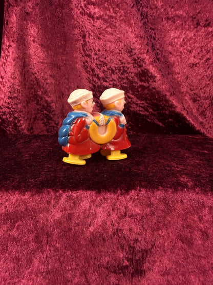 Vintage Ramp Walker Plastic Toy Set – Duck Sailor Piggy Kitsch Novelty Lot