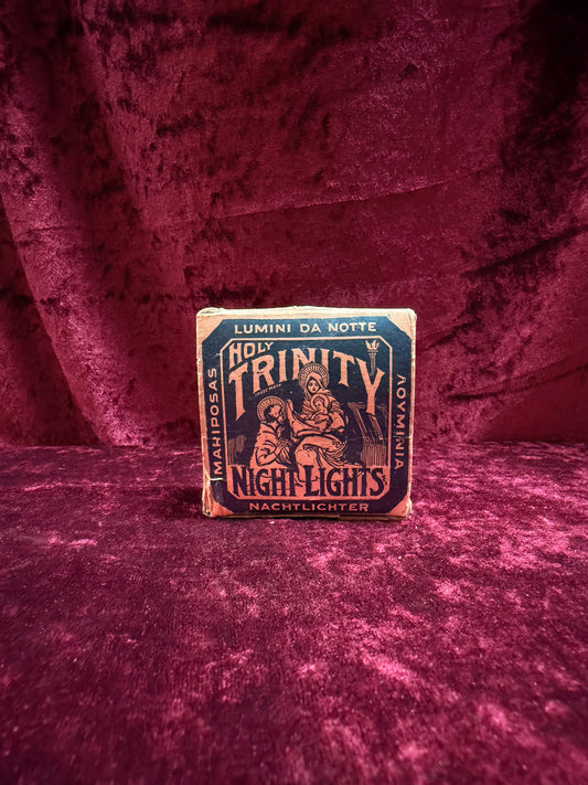 Vintage Medicine Cabinet - 1940s Candle Box - Holy Trinity Night Lights