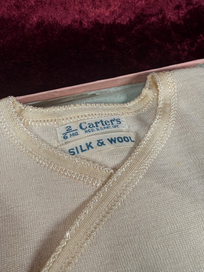 Vintage Silk & Wool Infant Undershirt – Carter’s Boxed Baby Garment