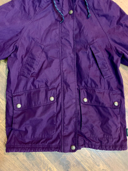 Vintage Pacific Trail Outdoor Fleece Lined Hooded Jacket - Eggplant Purple - Medium