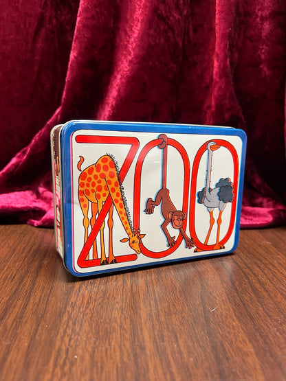 Vintage Kitchen - Storage Tin - ZOO Animals - JSNY - Made In Hong Kong