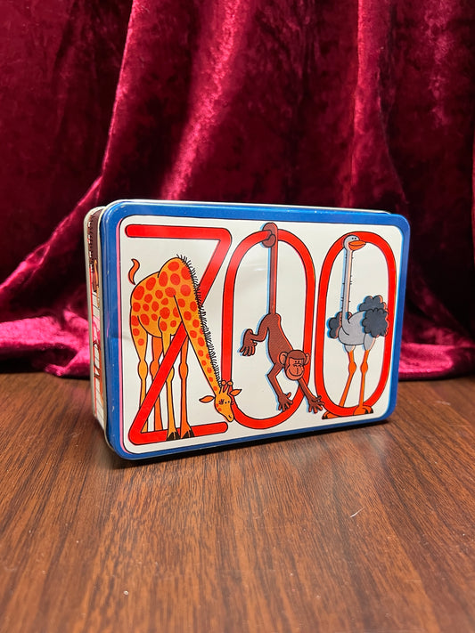 Vintage Kitchen - Storage Tin - ZOO Animals - JSNY - Made In Hong Kong