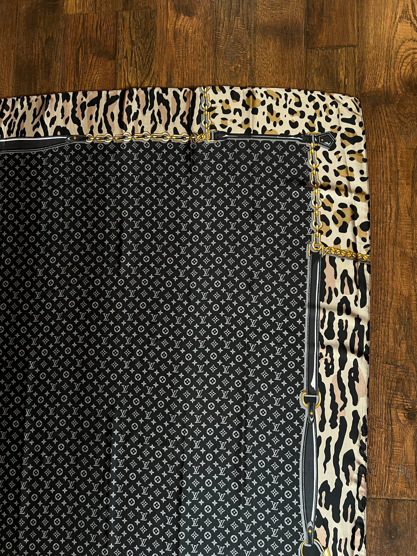 Vintage Louis Vuitton Long Soie Silk Scarf - Y2K Stephen Sprouse Cheetah Monogram Print