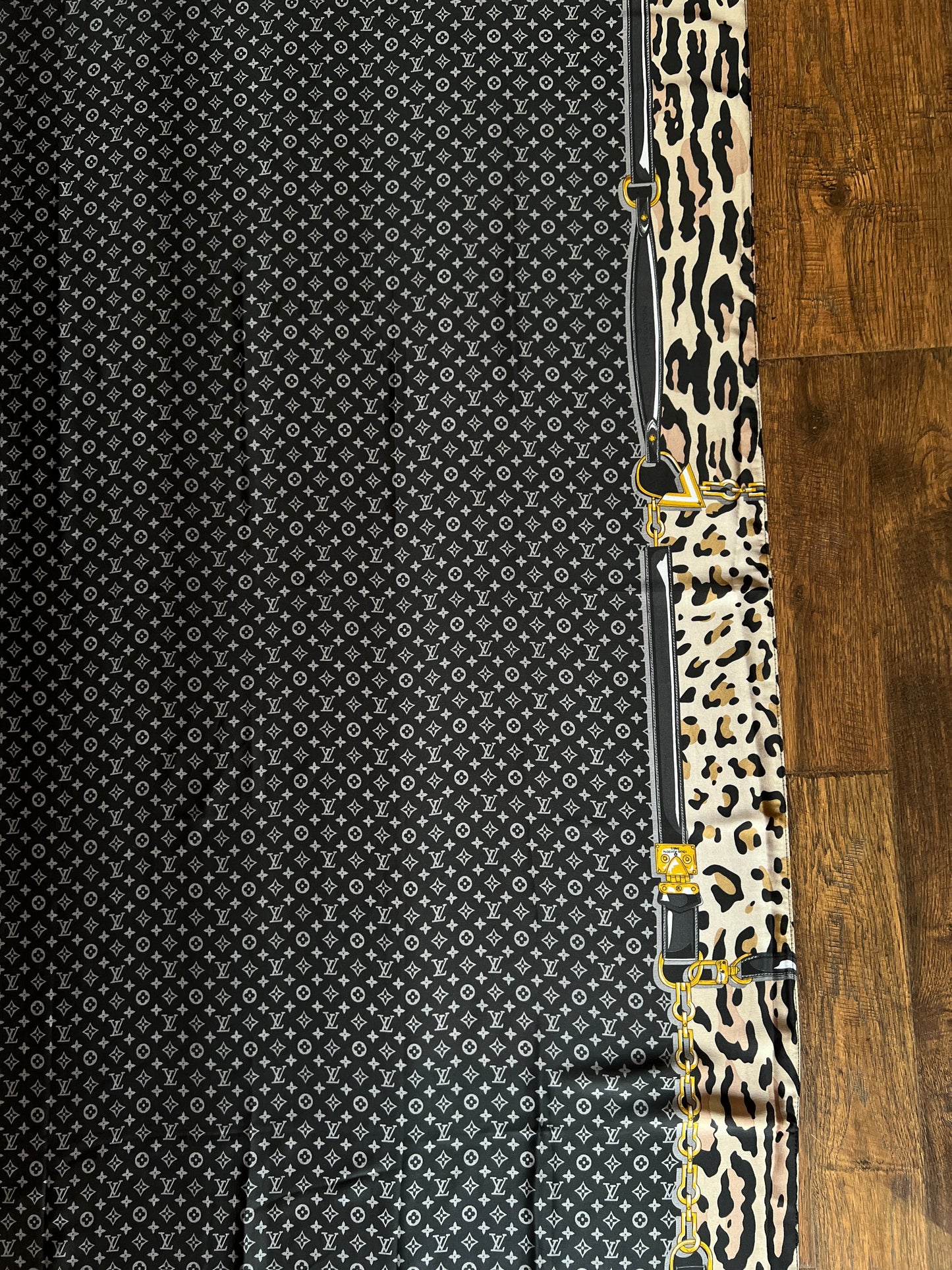 Vintage Louis Vuitton Long Soie Silk Scarf - Y2K Stephen Sprouse Cheetah Monogram Print