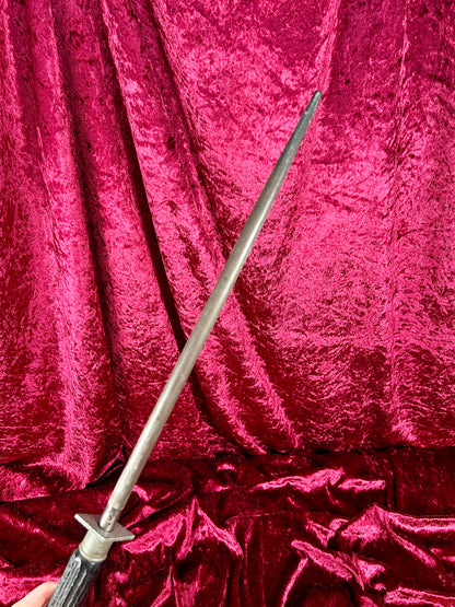 Vintage Kitchen - Stag Handle Knife Sharpener - Keen Kutter - 19.5"